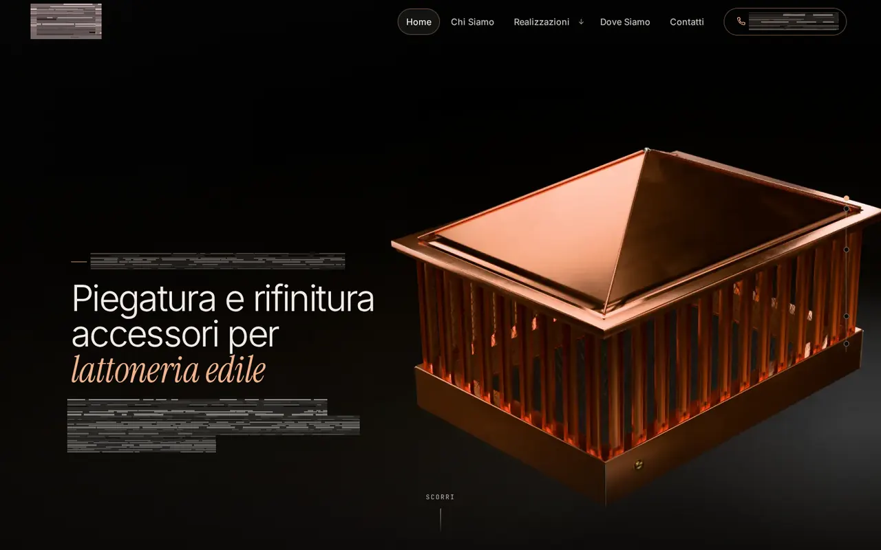 Home consegnata: Lattoneria e coperture in rame, Verona. Nome, logo e contatti del cliente sono disturbati